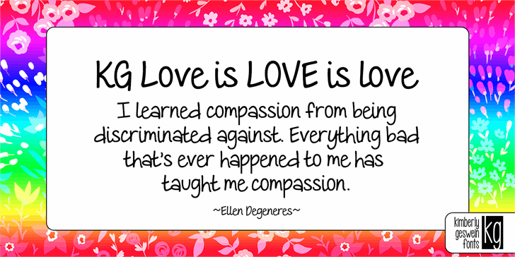 KG Love is LOVE is love font插图1