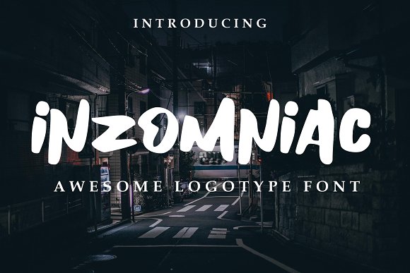 Inzomniac Logotype Font插图