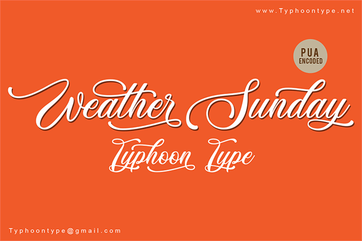Weather Sunday – Personal Use font插图