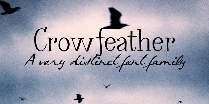 Crowfeather Font Family插图