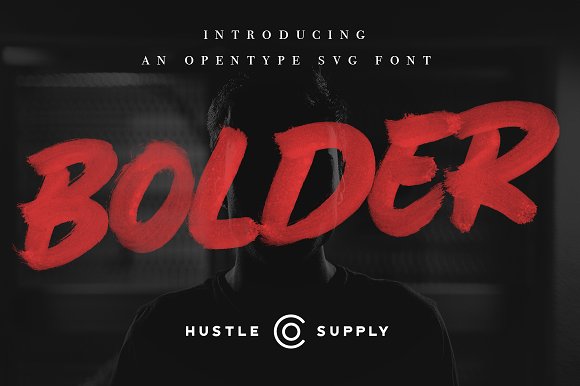 BOLDER – Smallcaps SVG Brush Font插图