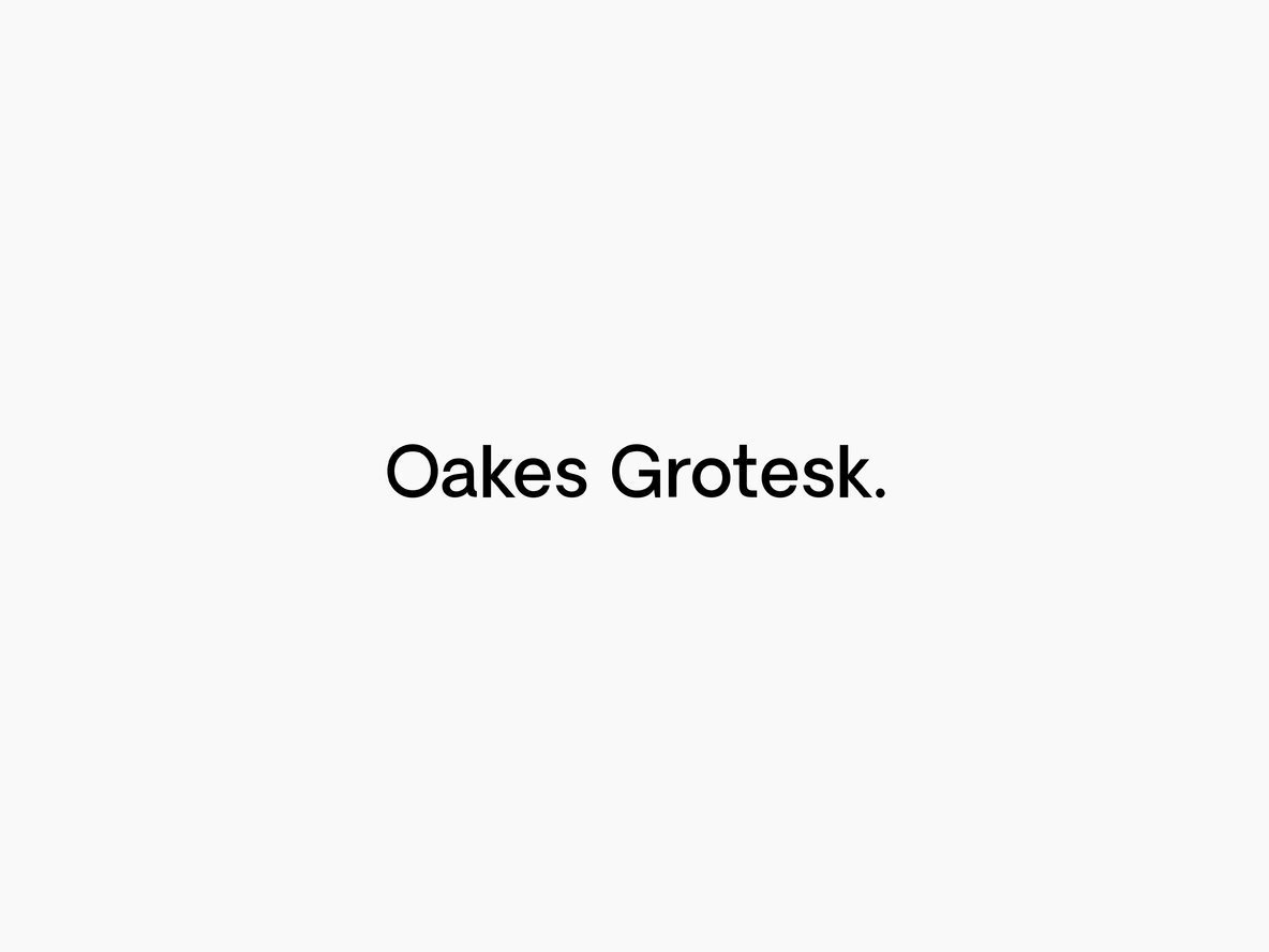 Oakes Grotesk Font Family插图