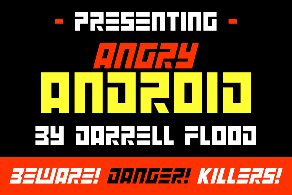 Angry Android font插图