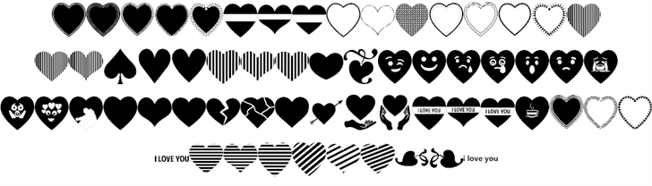 Font I Love You font插图1