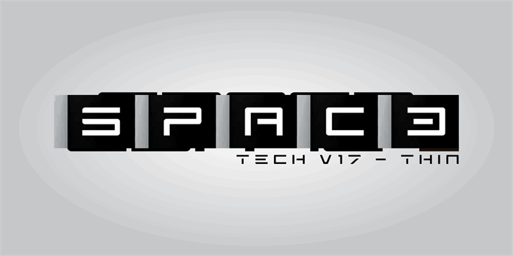 Spac3 – Tech v17 – Italic font插图2