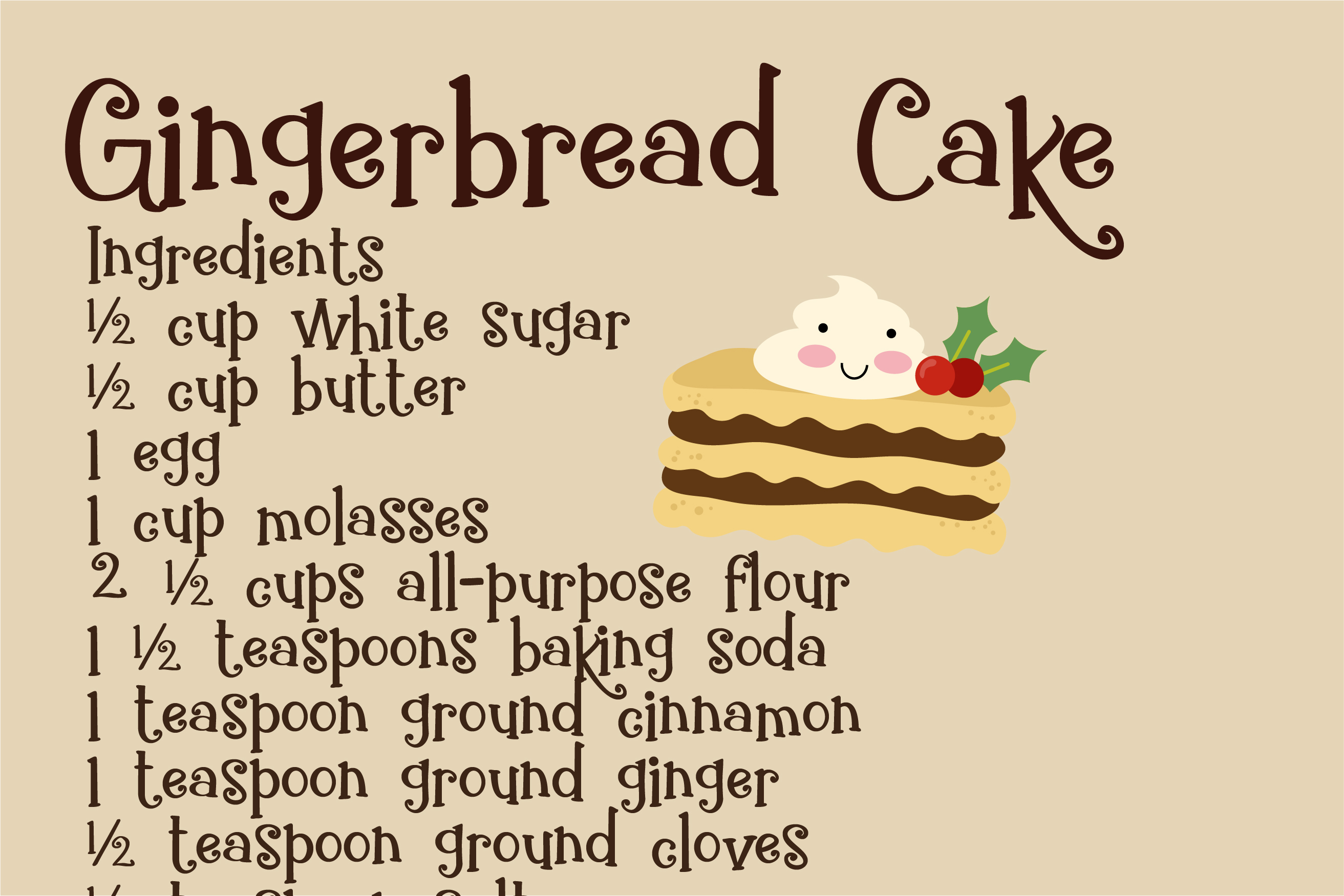 Fontbundles – ZP Gingerbread Cake插图5