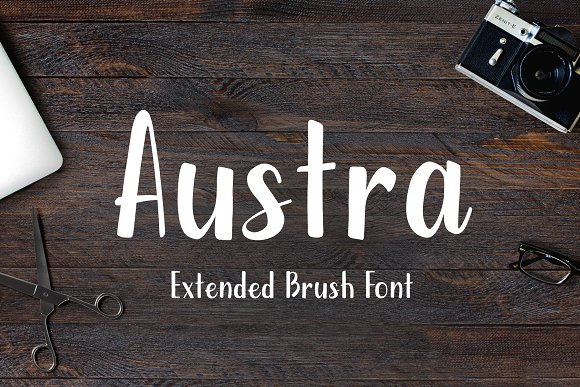 Austra Extended Brush Font插图