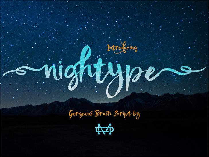 Nightype font插图