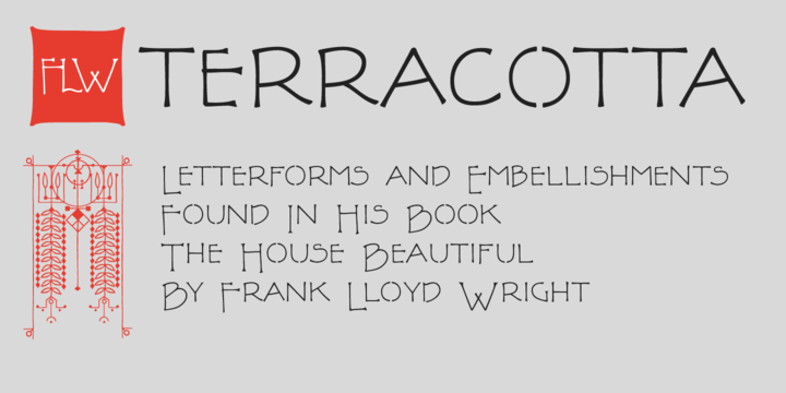 P22 FLW Terracotta Font Family插图