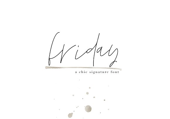 Friday – Chic Signature Font插图
