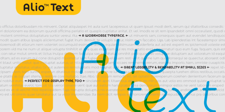 Alio Text Font Family插图