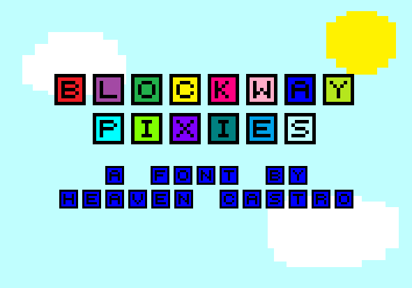 Blockway Pixies font插图