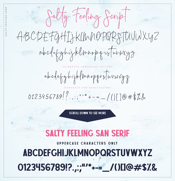 Salty Feeling Font插图10