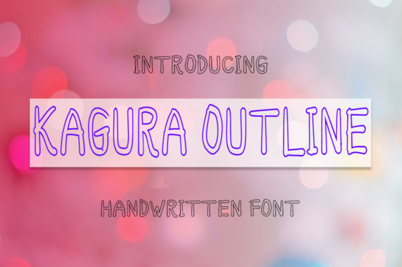 Kagura Outline Font插图