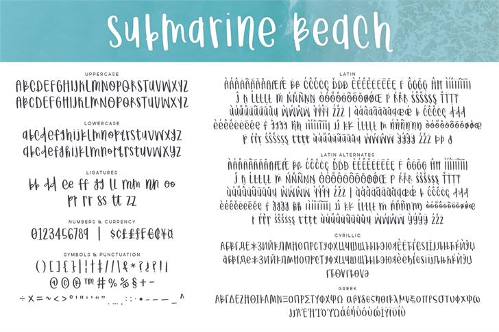 Submarine Beach font插图1