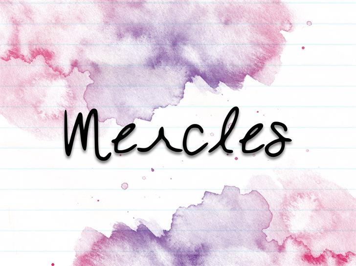 Mercles font插图