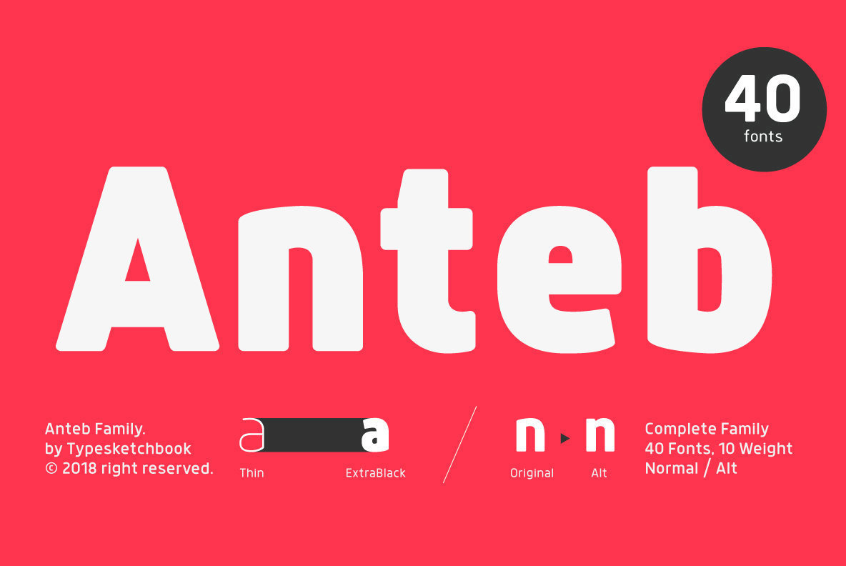 Anteb Font Family插图