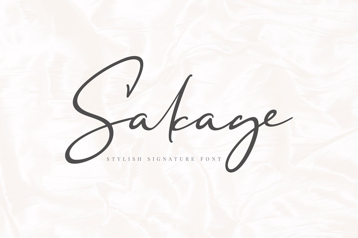 Sakage Signature Font插图