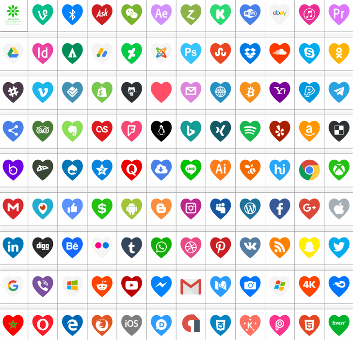 Icons Color Love font插图1