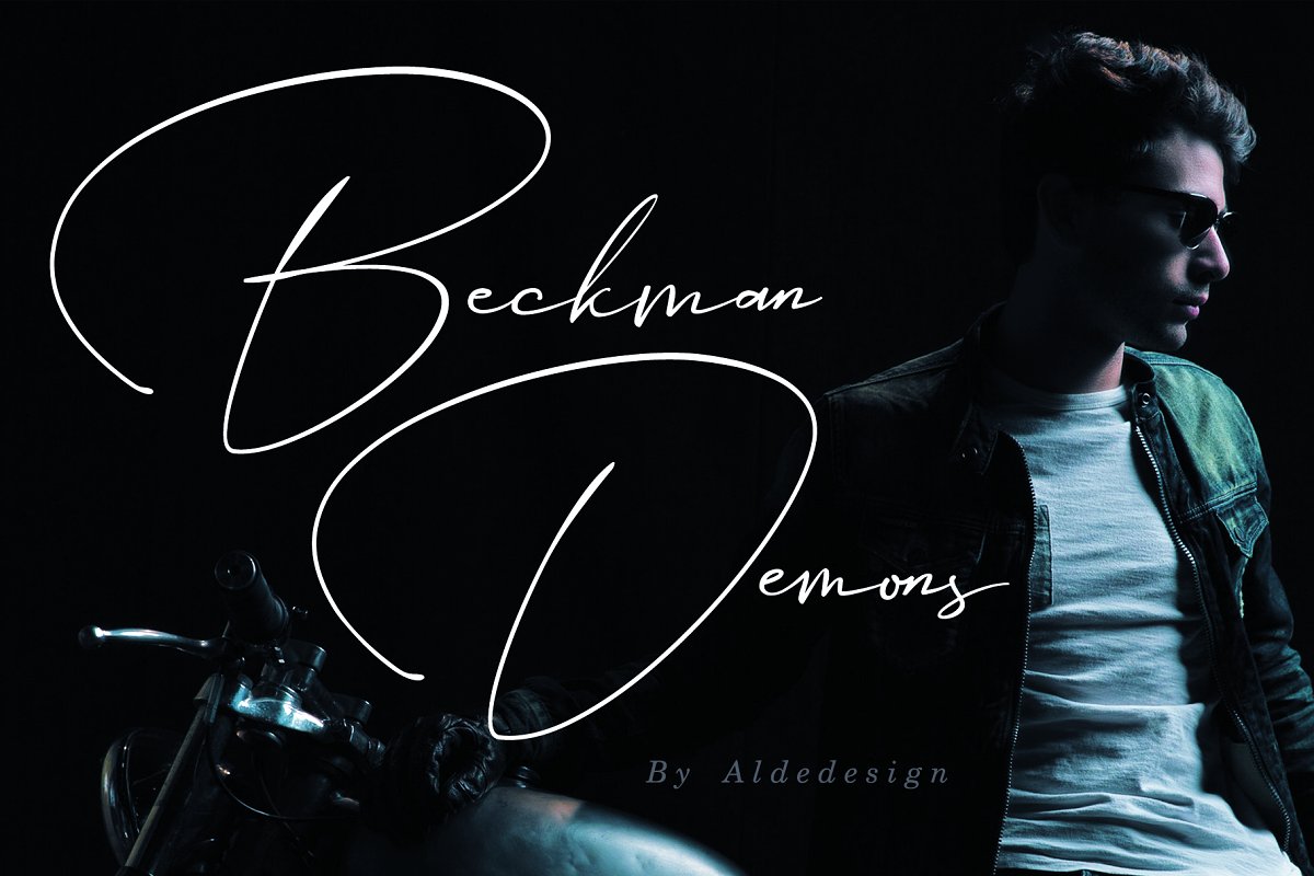 Beckman Demons – Signature Font插图