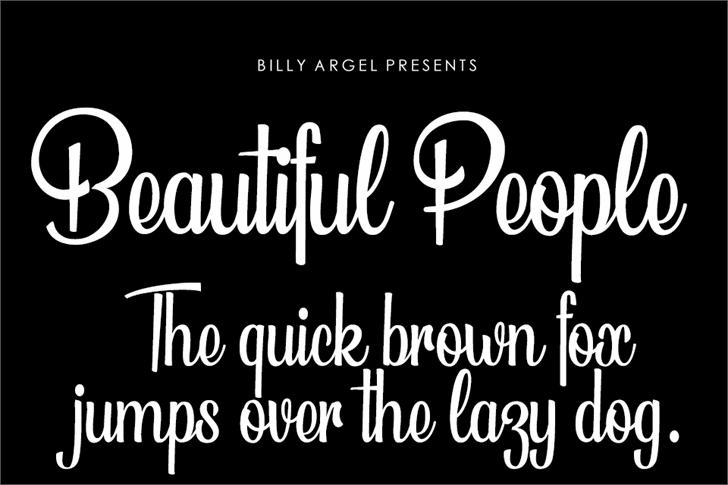 Beautiful People Personal Use font插图1