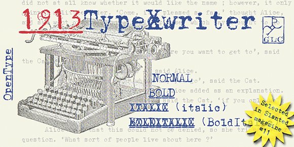 1913 Typewriter OTF (4 styles)插图