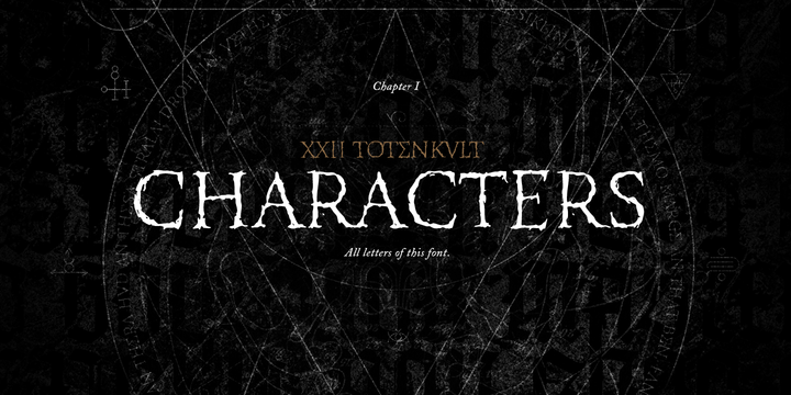 XXII Totenkult Font插图1