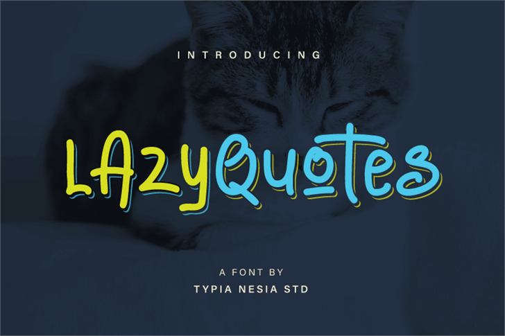 Lazy Quotes Demo font插图