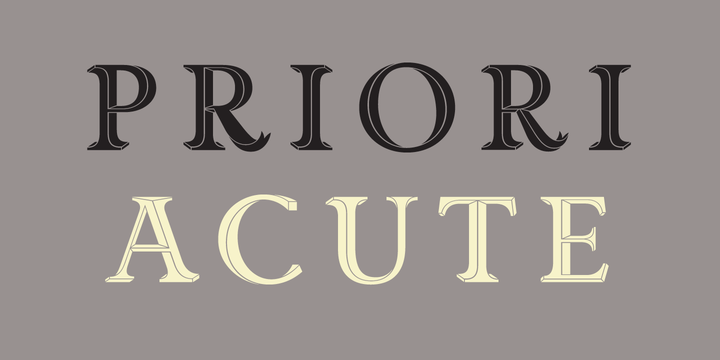 Priori Acute Font Family插图