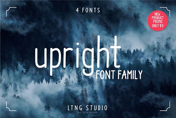 Upright font family插图