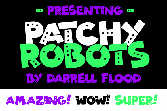 Patchy Robots font插图
