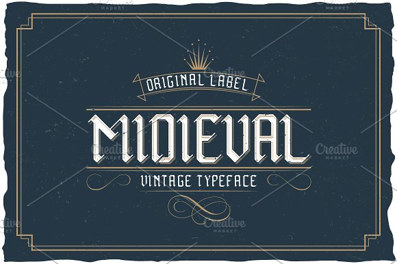 Midieval Vintage Label Typeface插图