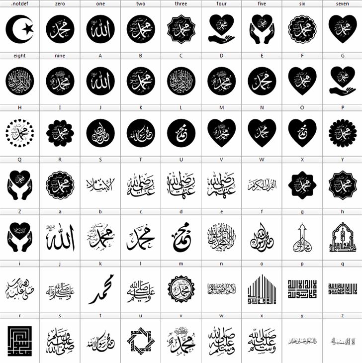 Mohammad Rasool Allah font插图