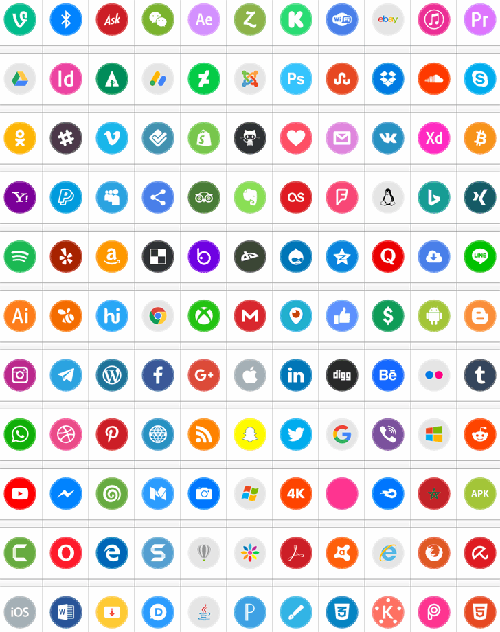 Icons Social Media 10 font插图1