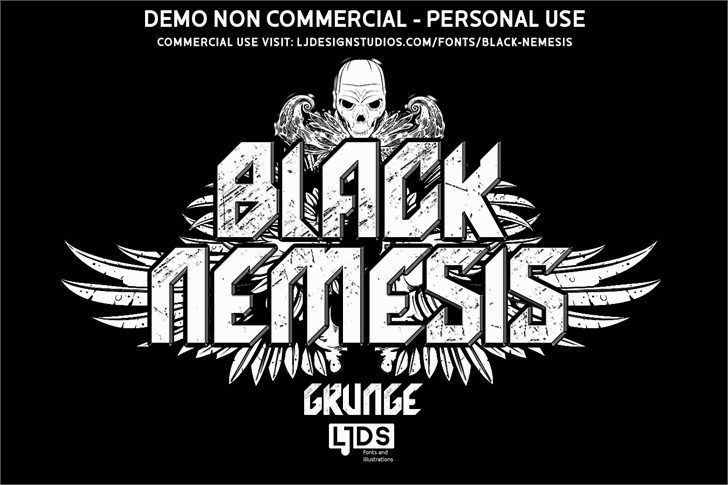 Black Nemesis Personal Use font插图