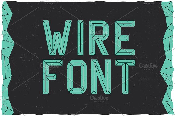 WireFont Vintage Label Typeface插图