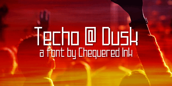 Techno at Dusk font插图
