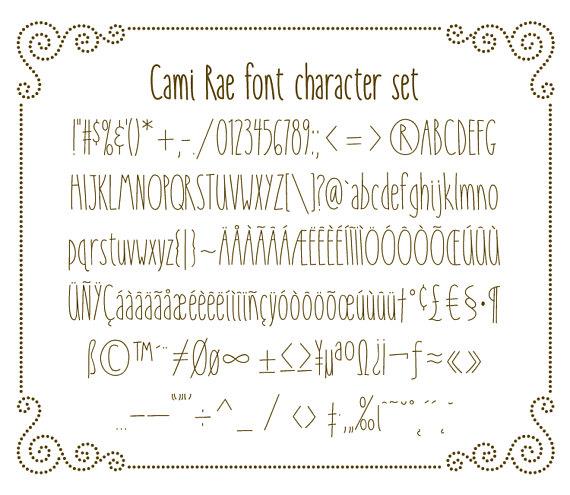Cami Rae limited font插图3