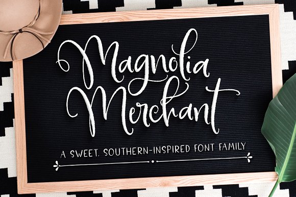 Magnolia Merchant Font Family插图