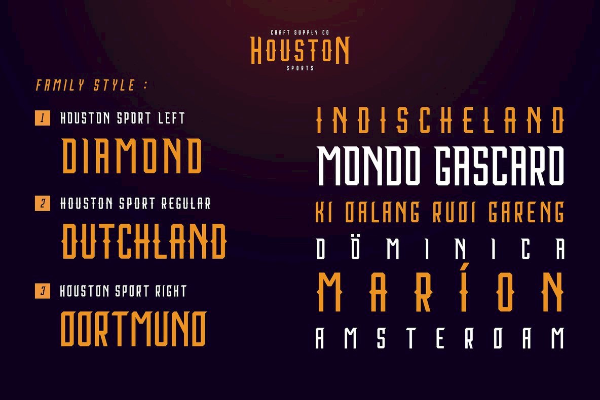 Houston Sports Font Family插图4