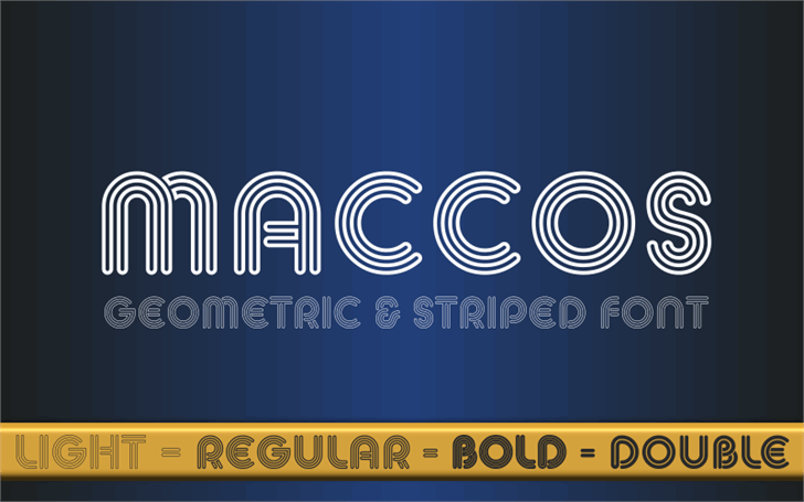 MACCOS Demo font插图