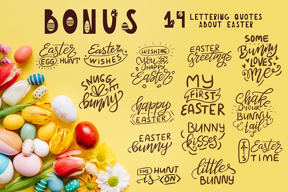 Egg Hunt-decorated font插图3