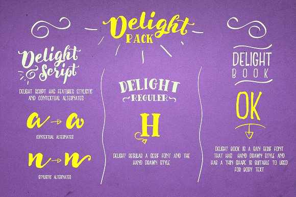 Delight Font Pack & Extra插图1
