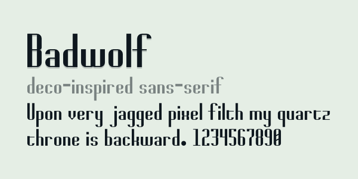 Badwolf font插图