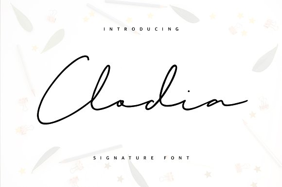Clodia Signature Font插图