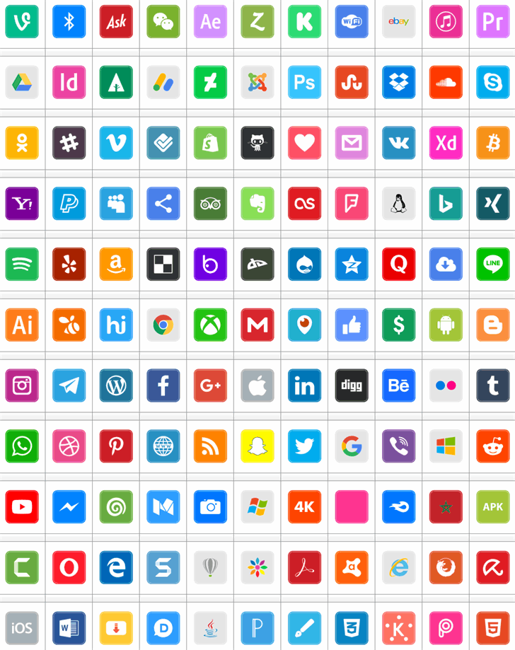 Icons Social Media 7 font插图1