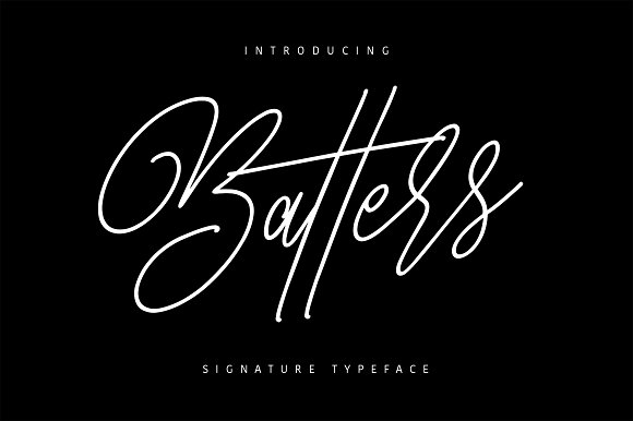 Batters Signature Font插图