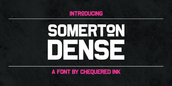 Somerton Dense font插图