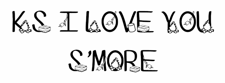 Ks I Love You Smore font插图2