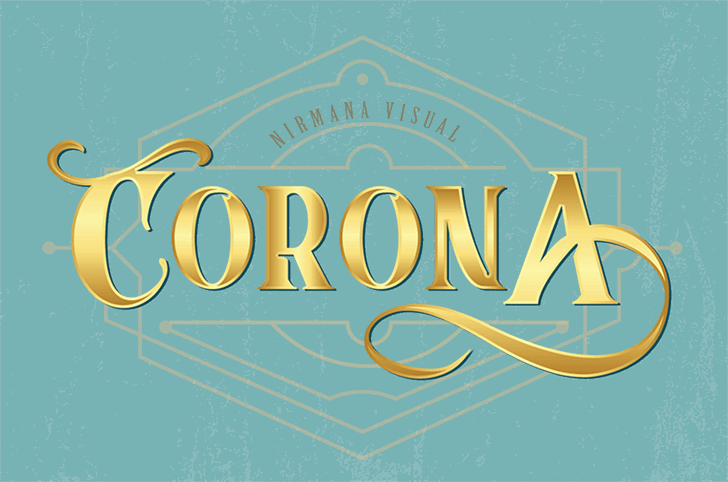 CoronA font插图